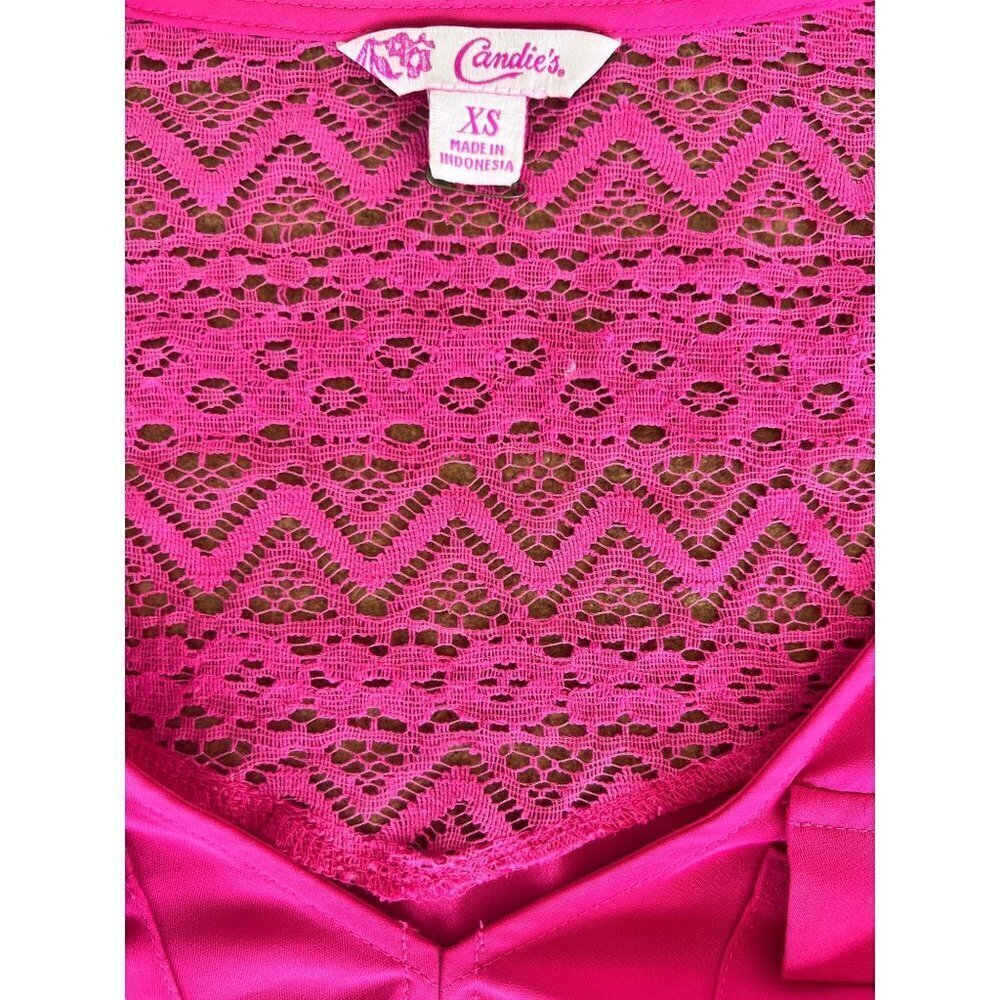 Candies Women's Super Pink Lightweight Blouse - Picture 3 of 7